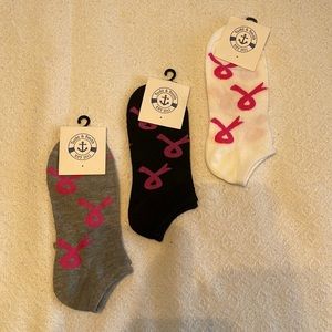 great, black and white ankle cancer awareness socks